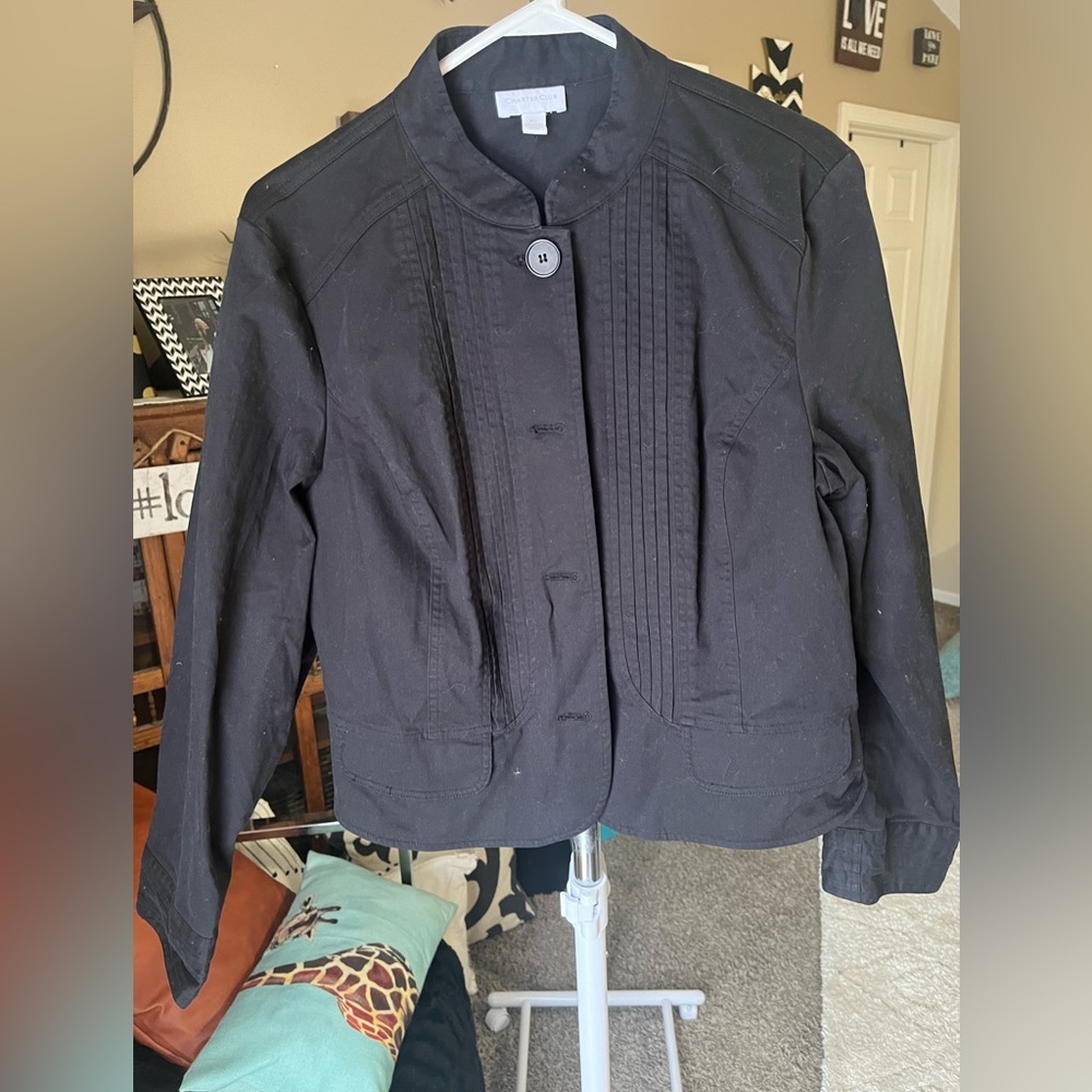 Charter Club blazer, EUC Black, Ladies size XL